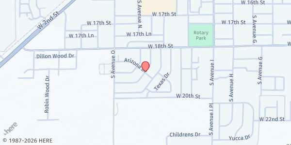 Map showing Arch Senior Center at 1574 NM Hwy. 88, Portales, NM