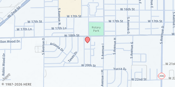Map showing Calvary Cares Food Pantry at 1101 W 18th St, Portales, NM