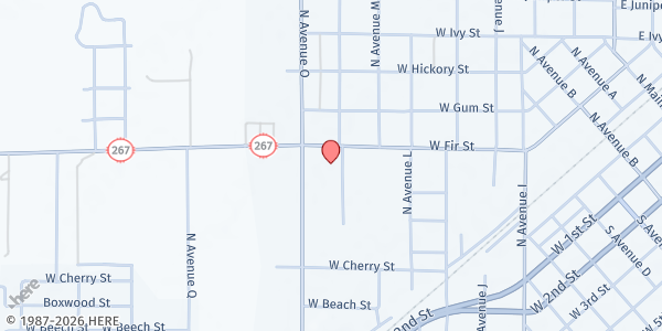 Map showing La Casa Family Health Center - Food Pantry at 1515 W Fir St., Portales, NM