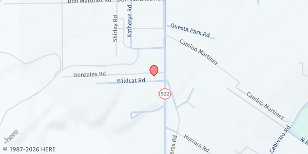 Map showing Freedom Center Church at 2558 NM-522, Questa, NM