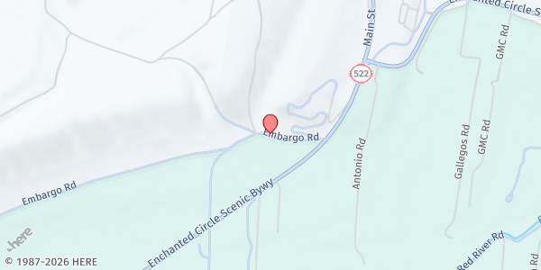 Map showing Love Thy Neighbor at 150 Embargo Rd., Questa, NM