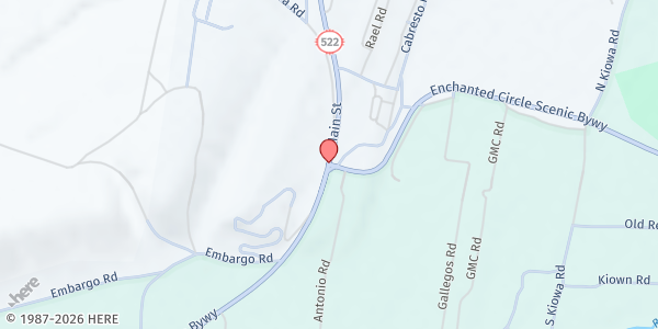 Map showing North Central Food Pantry at 140 Embudo Rd, Questa, NM
