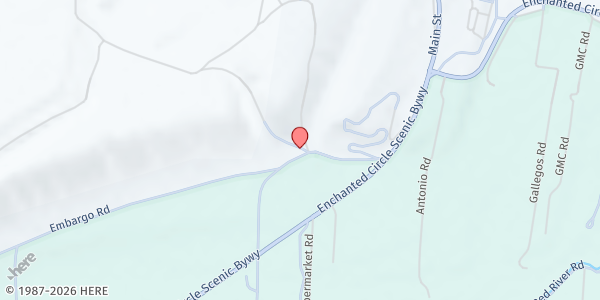 Map showing North Central Food Pantry at 140 Embargo Rd., Questa, NM