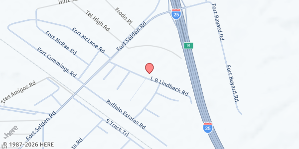 Map showing Radium Springs Community Center at 12060 Lindebeck Rd., Radium Springs, NM