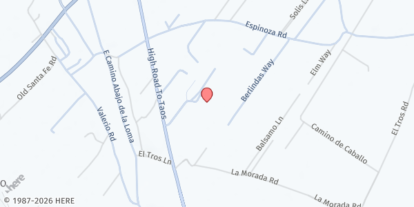 Map showing Ranchos Elementary School at 200 Sanders Ln, Ranchos de Taos, NM