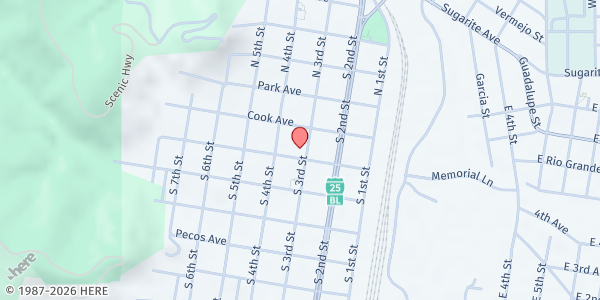 Map showing First Baptist Church at 236 S 3rd St, Raton, NM