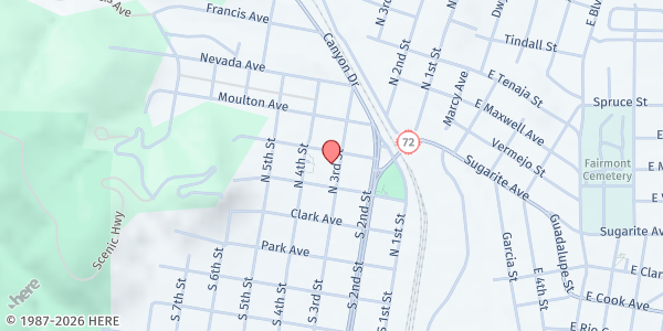 Map showing First Christian Church at 330 N 3rd St, Raton, NM