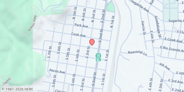 Map showing Holy Trinity Episcopal Church at 240 Rio Grande Ave, Raton, NM
