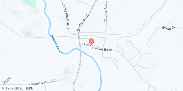 Map showing El Valle De Cristo Church at Caruco Road 42 County B41E, Ribera, NM