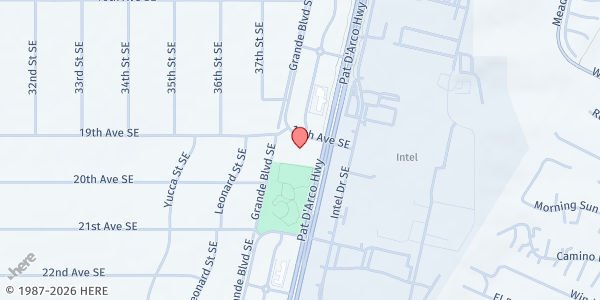 Map showing First Baptist Church of Rio Rancho at 3906 19th Ave. SE, Rio Rancho, NM
