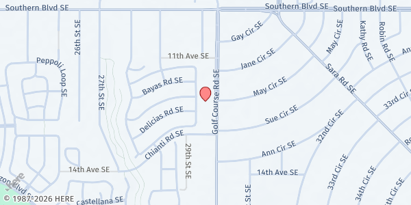 Map showing High Desert United Methodist Church Food Pantry at 1201 Golf Course Rd. SE, Rio Rancho, NM