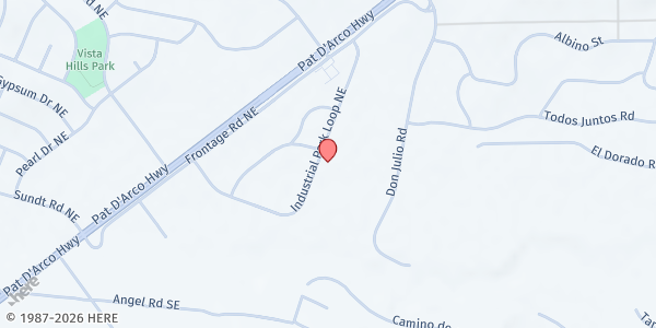 Map showing People Helping People - Rio Rancho at 110 Industrial Park Loop NE, Rio Rancho, NM