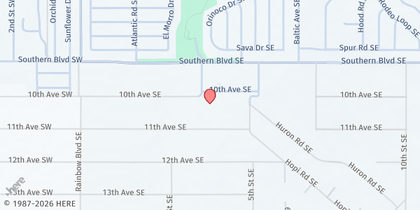 Map showing Puesta Del Sol Elementary School at 450 Southern Blvd. SE, Rio Rancho, NM