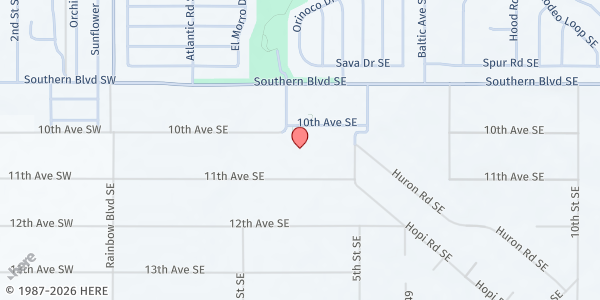 Map showing Puesta Del Sol Elementary School at 450 Southern Blvd SE, Rio Rancho, NM