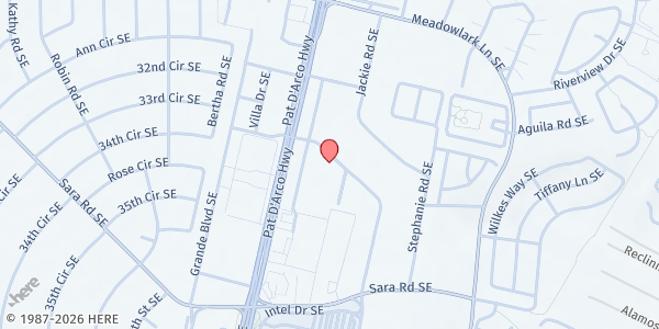 Map showing St. Felix Pantry at 4020 Barbara Loop SE, Rio Rancho, NM