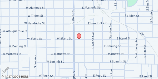 Map showing Chaves County Maternal Child at 108 E Bland, Roswell, NM