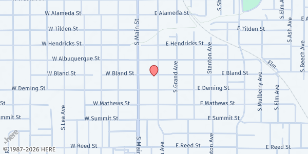 Map showing Community Kitchen at 114 E Bland St., Roswell, NM