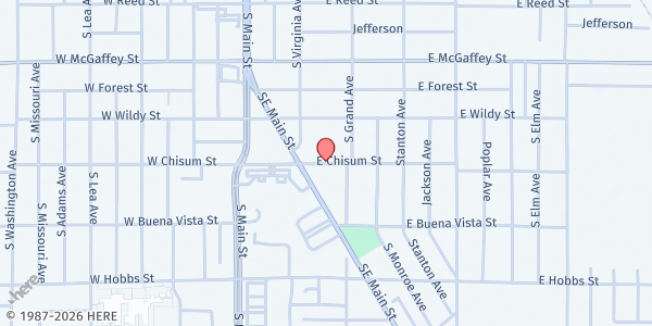 Map showing Salvation Army of Roswell Food Bank at 207B E. Chisum, Roswell, NM