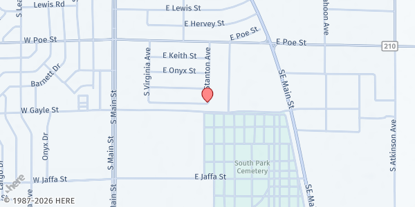 Map showing Sunset Elementary School at 606 O'Conner Rd., Roswell, NM