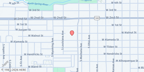 Map showing Waymaker Church at 202 S Sunset Ave., Roswell, NM