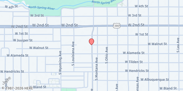 Map showing Waymaker Church at 202 S. Sunset Ave., Roswell, NM