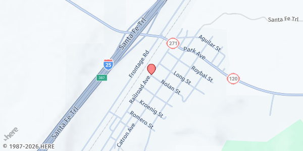 Map showing Roy Mobile Food Pantry at 557 Wagon Mound Hwy., Roy, NM