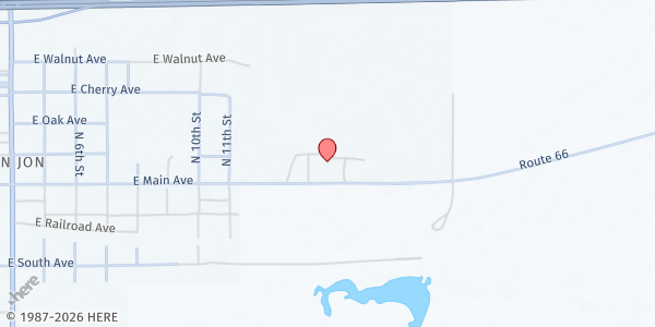 Map showing San Jon Mobile Food Pantry at 1209 E Main Ave, San Jon, NM