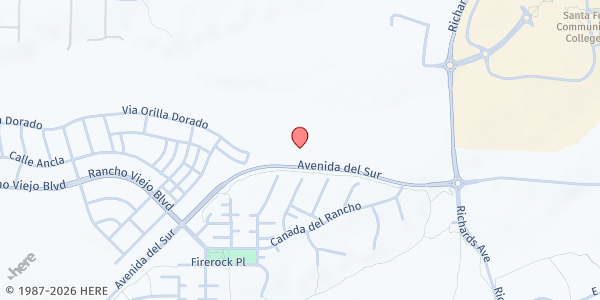 Map showing Amy Biehl Community School Student Pantry at 310 Avenida Del Sur, Santa Fe, NM