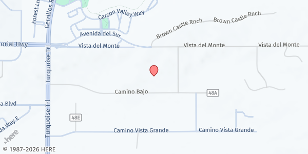 Map showing Casa Milagro at 49 Camino Bajo, Santa Fe, NM