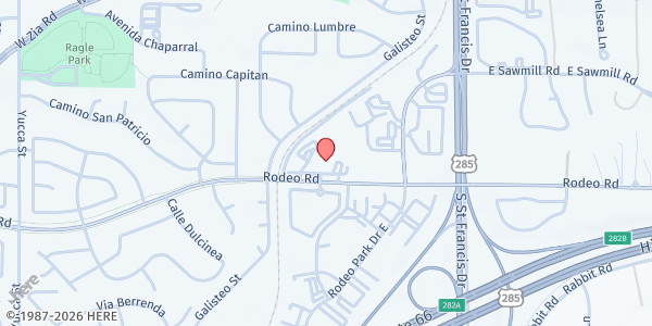 Map showing ECHO Tailgate - Santa Fe at 1474 Rodeo Rd, Santa Fe, NM