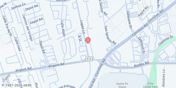 Map showing Fruit of the Spirit Ministries at 3382 Lopez Ln, Santa Fe, NM