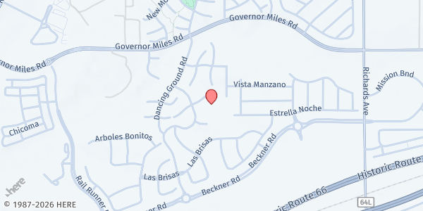 Map showing Monte Del Sol Charter School at 4157 Walking Rain Rd, Santa Fe, NM