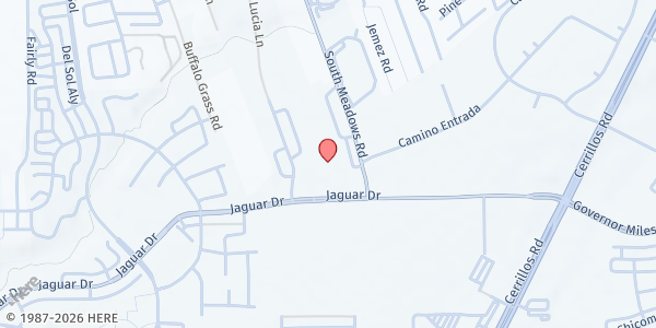 Map showing Ortiz Middle School Student Pantry at 4164 S Meadows Rd, Santa Fe, NM
