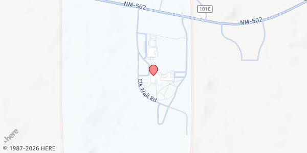 Map showing Pojoaque Valley High School Student Pantry at 1574 NM-502, Santa Fe, NM