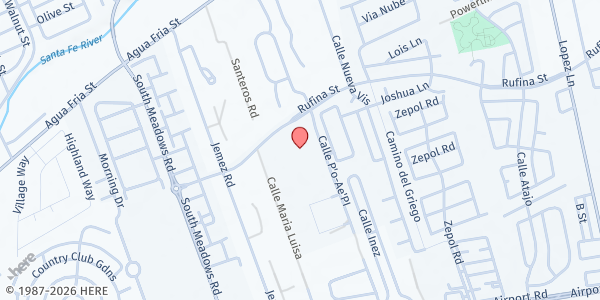 Map showing Ramirez Thomas Elementary Student Pantry at 3200 Calle Po Ae Pi, Santa Fe, NM