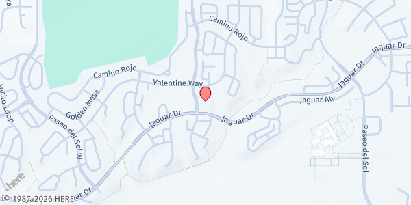 Map showing Southside Library Food Mobile at 6599 Jaguar Dr., Santa Fe, NM