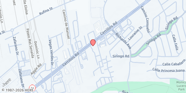 Map showing Stage Coach Motor Inn Apartments at 3360 Cerrillos Rd., Santa Fe, NM