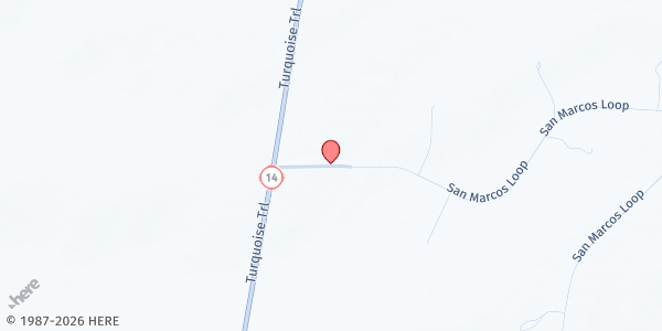 Map showing Turquoise Trail Charter School Student Pantry at 13 San Marcos Loop, Santa Fe, NM