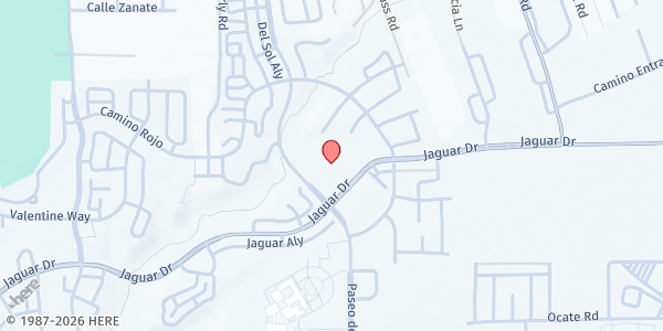 Map showing White Tigers Elementary School Student Pantry at 6251 Jaguar Dr, Santa Fe, NM