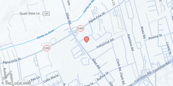 Map showing Wise Fool New Mexico at 1131 Siler Rd., Santa Fe, NM