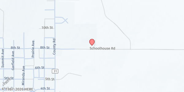 Map showing Assembly of God at 1519 8th St, Springer, NM