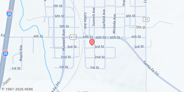 Map showing Immanuel Lutheran Church at 301 Summit Ave, Springer, NM