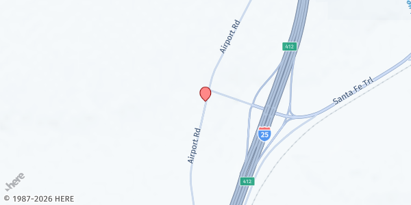 Map showing Springer Mobile Food Pantry at 37 Airport Rd, Springer, NM