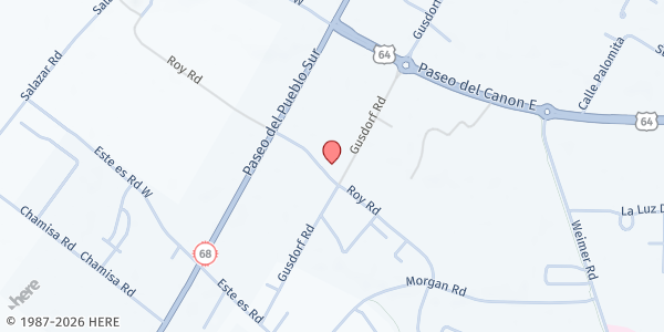 Map showing NM Human Services Department - Taos at 145 Roy Rd, Taos, NM