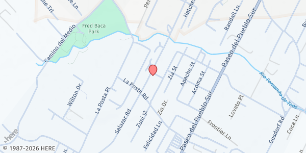 Map showing Recovery Friendly Taos at 220 Albright St, Taos, NM