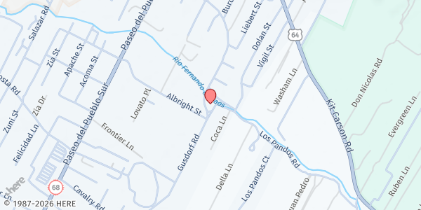 Map showing Taos Elders and Neighbors Together (TENT) at 515 Gusdorf Rd Suite 1, Taos, NM