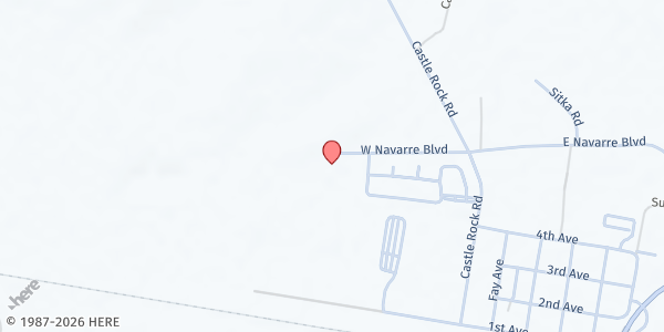 Map showing St. Bonaventure Indian Mission & School at 25 Navarre Blvd. W, Thoreau, NM