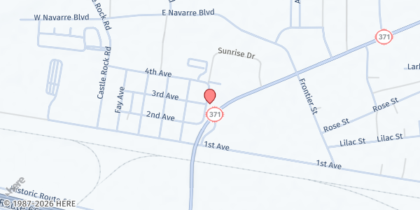 Map showing St. Bonaventure School at 8 Lenore Ave., Thoreau, NM