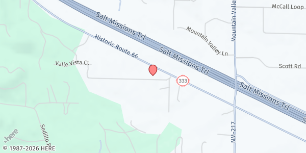 Map showing East Mountain Food Pantry at 1342 NM 333 Suite B, Tijeras, NM