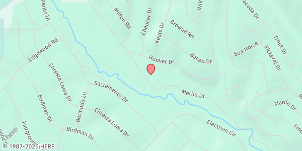 Map showing Timberon Baptist Church at 197 Merlin Drive, Timberon, NM